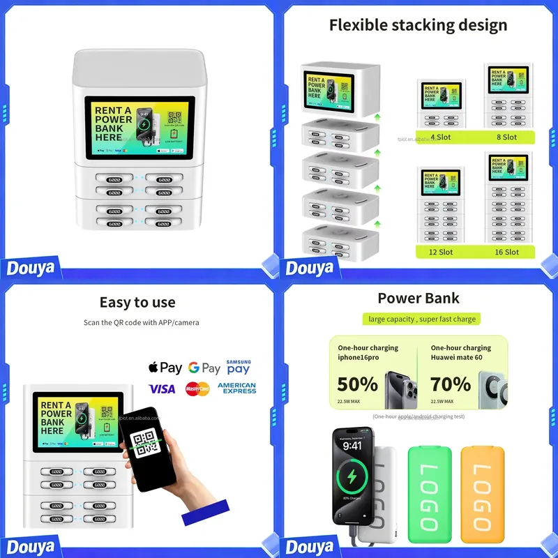 Vending Machine Qr Code - محطة شحن متنقلة بـ 8 فتحات