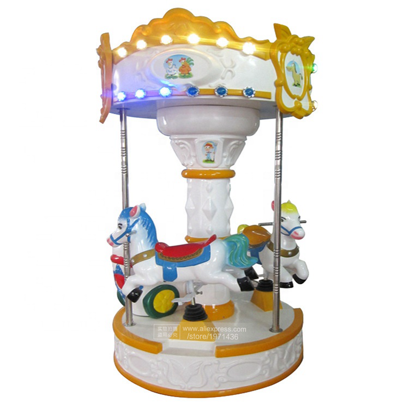 Coin Operated Kiddie Ride - الألياف الزجاجية كاروسيل الحصان عيد الميلاد