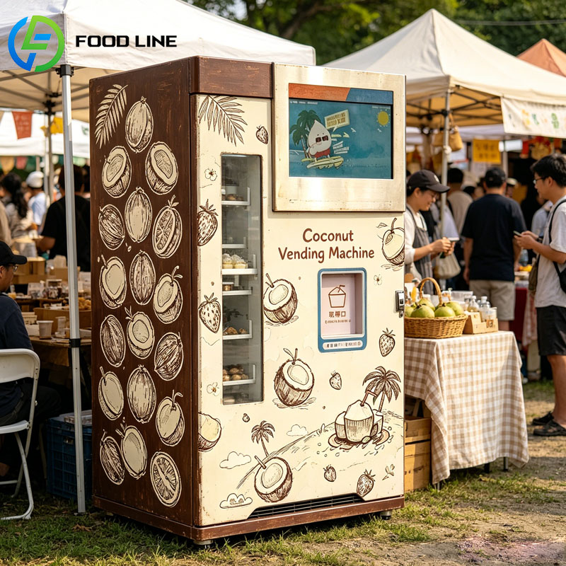 Open Vending Machine - آلة بيع جوز الهند الطازج الذكية