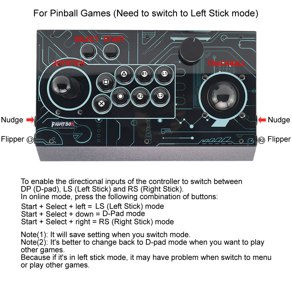 Trackball Controller Arcade - عصا تحكم ألعاب القتال FightBox R10-PRO