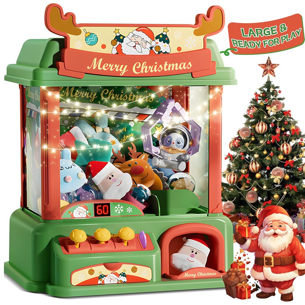 آلة مخلب عيد الميلاد للأطفال ، - مراجعة Arcade Toy Vending Machine وسعره