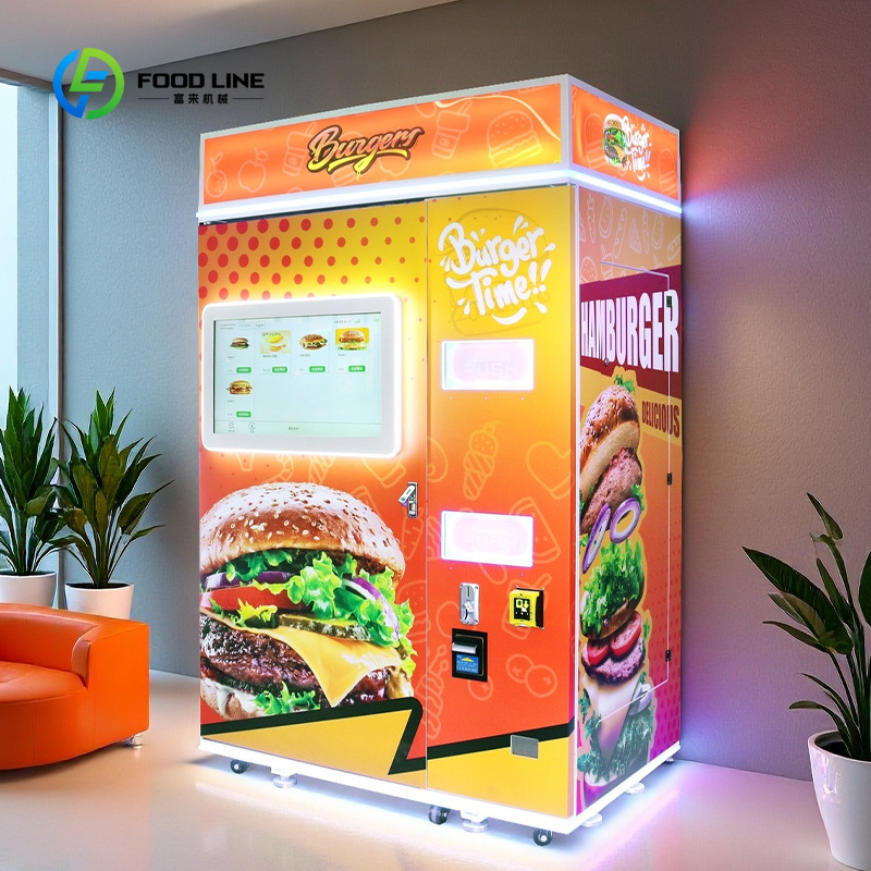 ماكينة بيع برجر ذكية أوتوماتيك - مراجعة Vending Machine Qr Code وسعره
