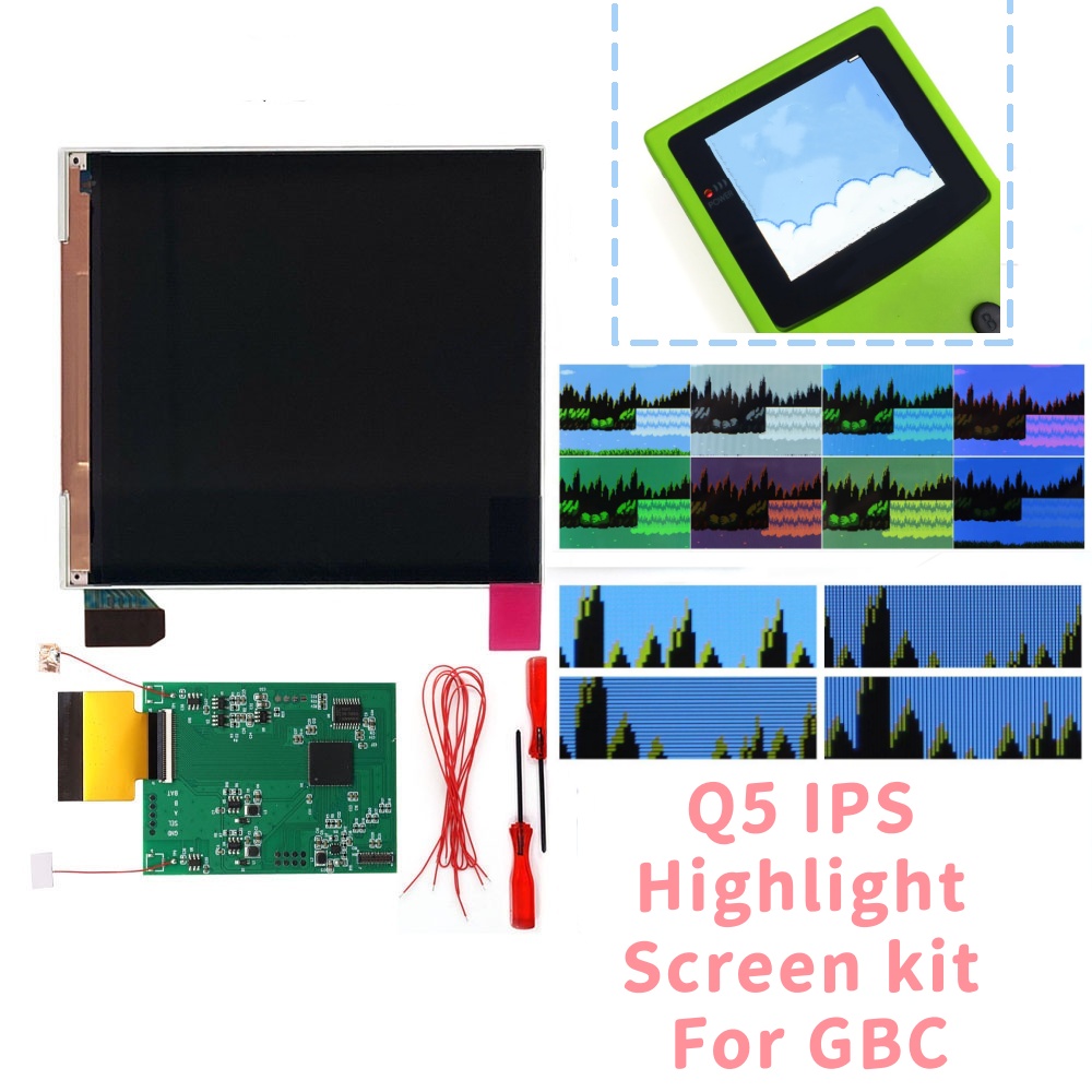 شاشة HISPEEDIDO لجهاز GBC مقاس - مراجعة Lcd Screen Arcade وسعره