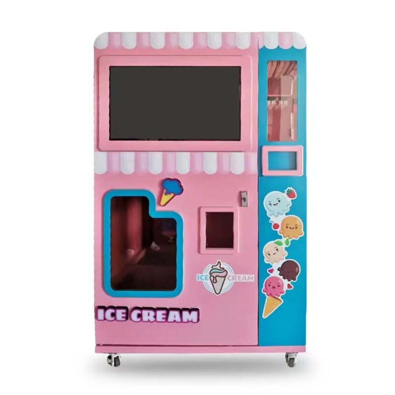 آلة بيع الآيس كريم الروبوتية ذ - مراجعة Vending Machine Qr Code وسعره