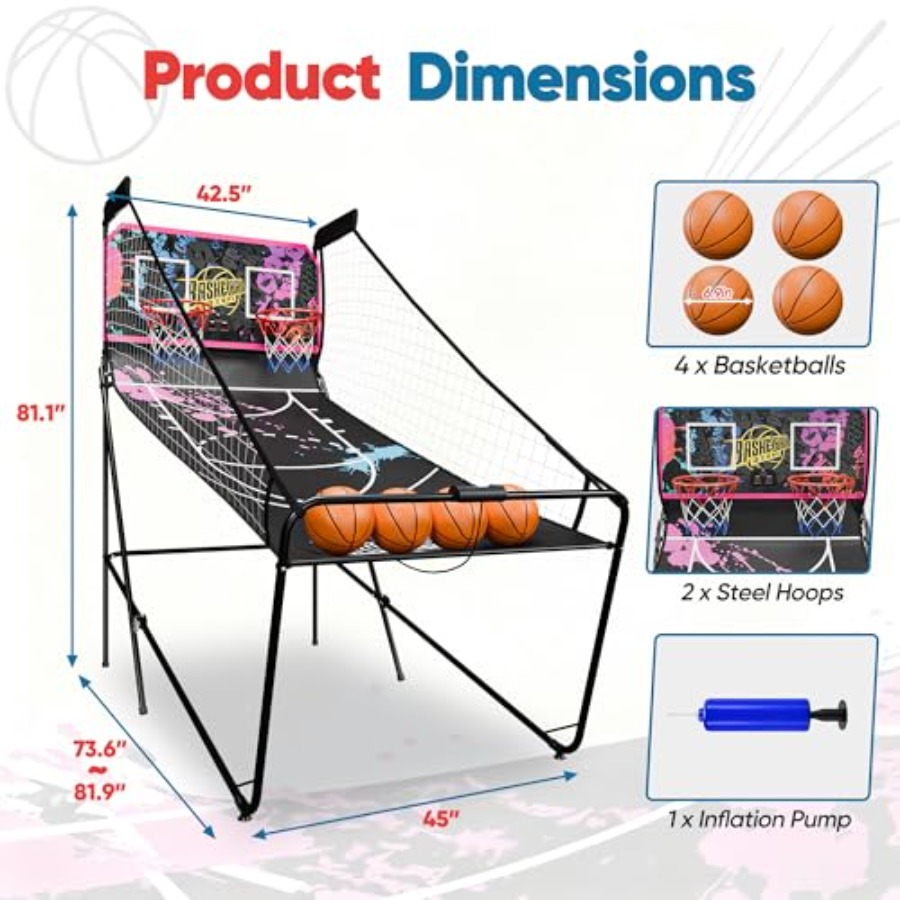 لعبة كرة السلة الإلكترونية الق - مراجعة Arcade Games & Vending Co وسعره
