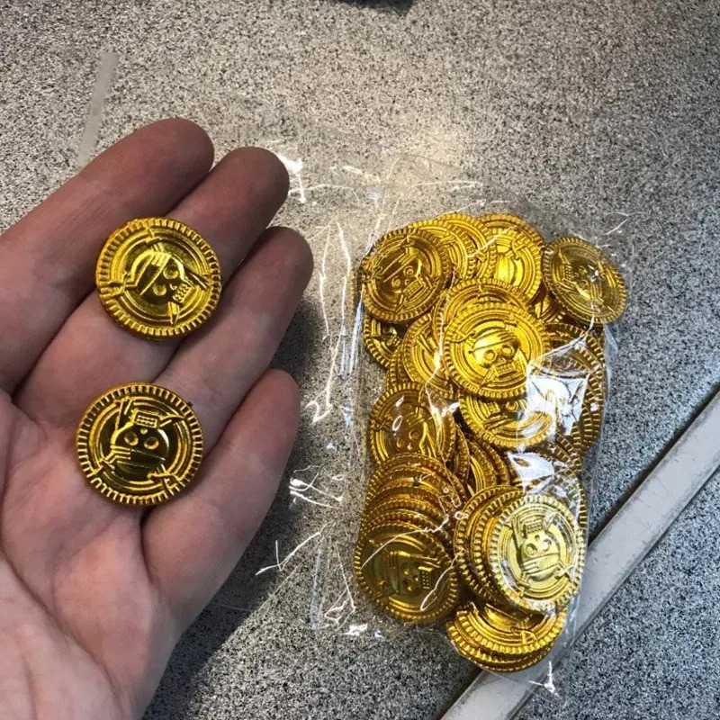 50 قطعة عملات ذهبية القراصنة ا - مراجعة Arcade Game Coin وسعره
