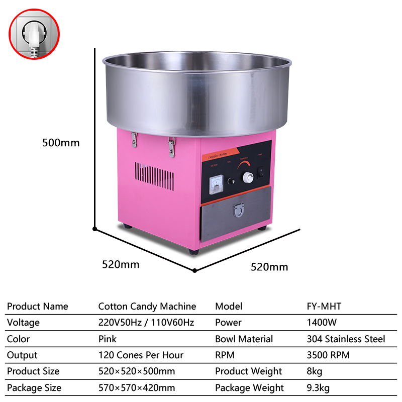 آلة حلوى القطن الصناعية عالية  - مراجعة Candy Floss Machine وسعره