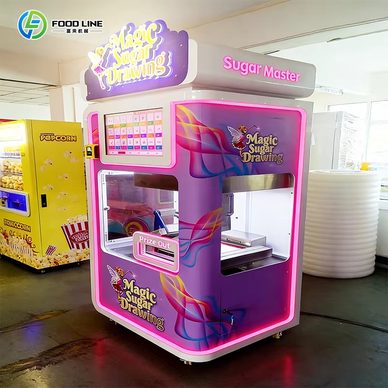آلة بيع ذكية مخصصة للرسم بالسك - مراجعة Popcorn Vending Machine وسعره